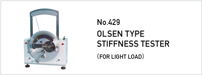 No.429 OLSEN TYPE STIFFNESS TESTER