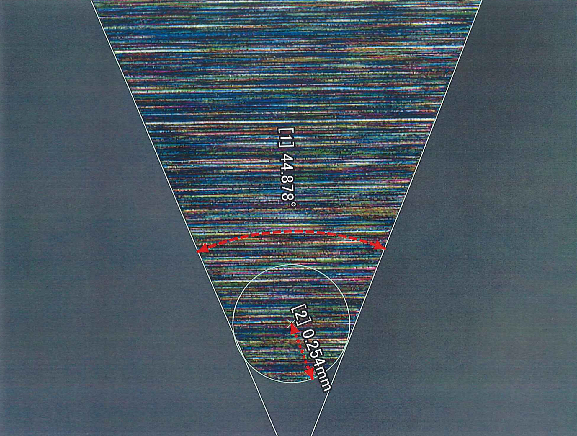 ノッチ刃の寸法検査