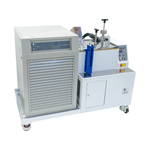 ビニルレザークロス耐寒試験機(冷凍機付)