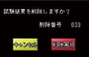 削除実行画面