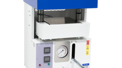 Use No.219 BENCHTOP HOT PRESS for compressing plastic・rubber【YASUDA-SEIKI】Compact and ideal for laboratory use